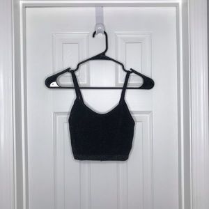Forever 21 Black Sparkle Tank Crop Top